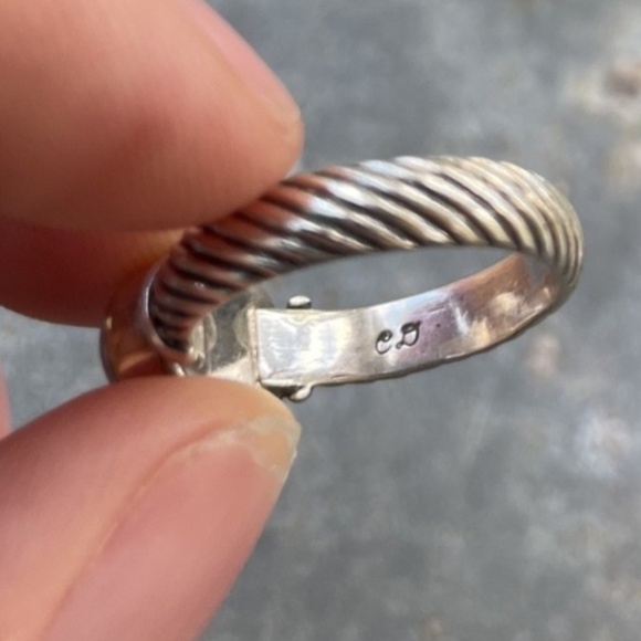 Sundance Rainbow Moonstone Ring w/ Sterling Silver braided band Size 6.5 - Picture 3 of 7